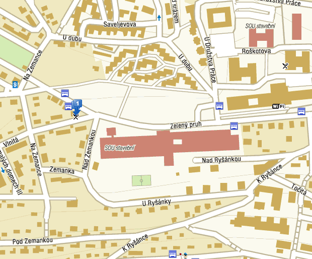 Zelen� pruh Hall Map