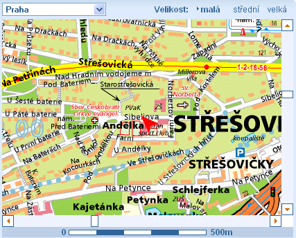 Mapa Tatran Steovice